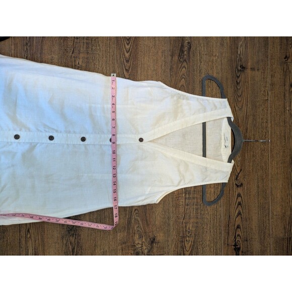 ONIA Linen Air Linen Button Down Maxi DressMaxi White Size Medium - Picture 3 of 11